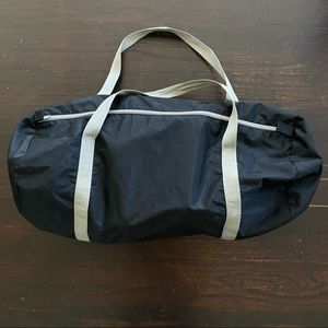 Small black and gray American Apparel duffel bag